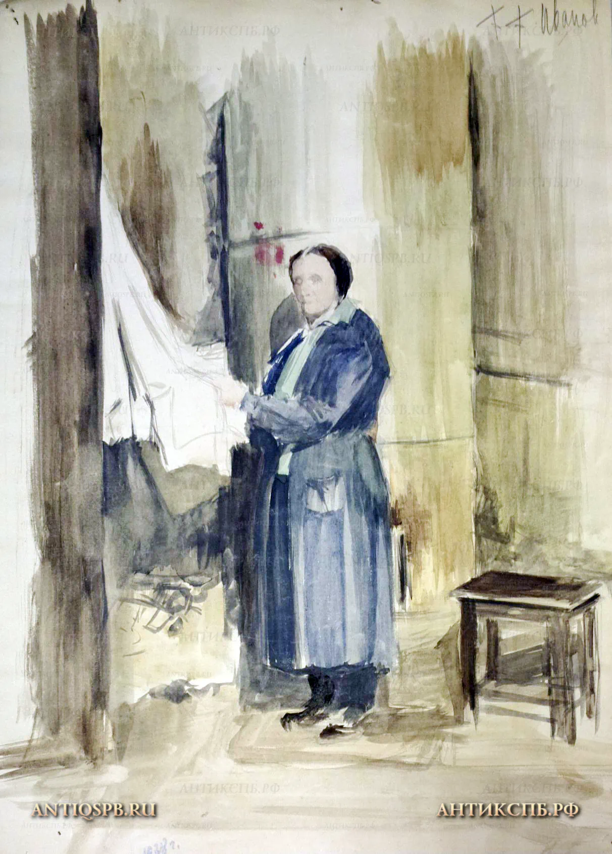Рисунок "Женщина с полотенцем". №17339.69 